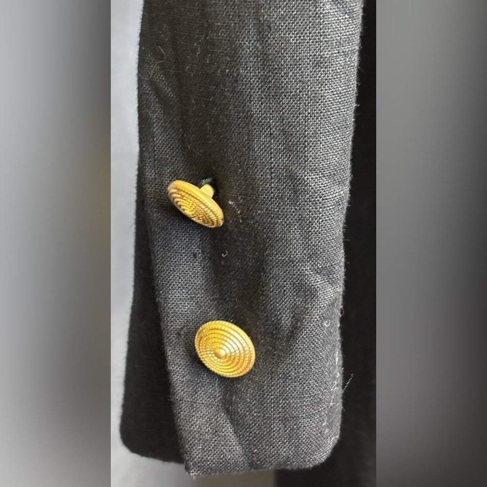 Cervelle Vintage 80s Cervelle Women's No Collar Plunging Neckline Blazer Size L - Picture 4 of 8